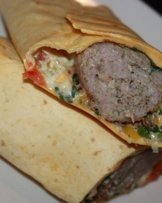 Буритос с кукурузной лепешкой тортилас