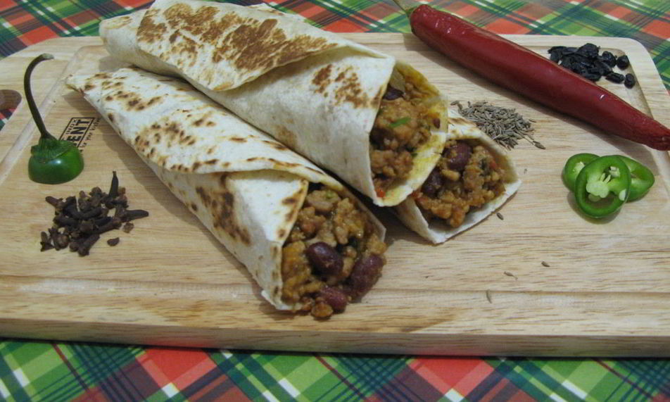 Рецепт буррито с фаршем и красной фасолью