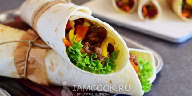 буррито с фаршем