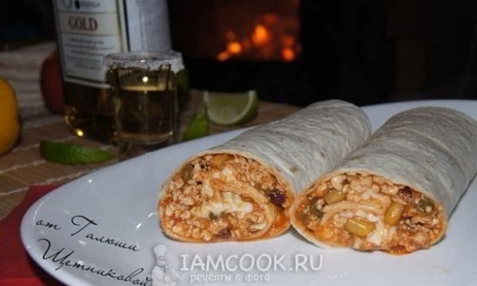 Рецепт буррито с индейкой