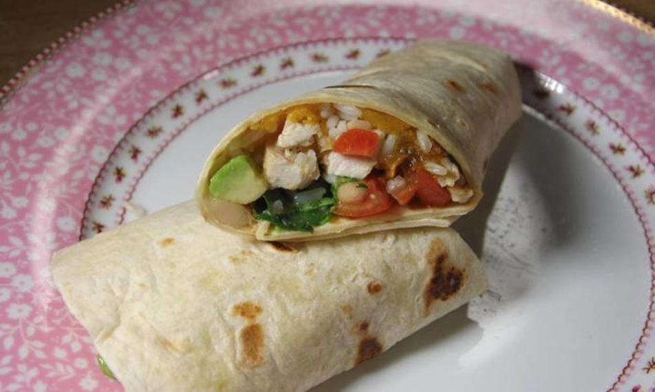 Рецепт буррито с тыквой, курицей и фасолью