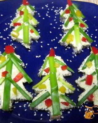 Бутерброды Новогодняя елочка