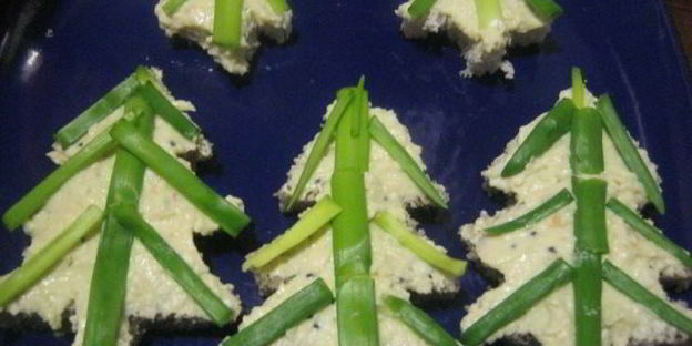 бутерброды новогодняя елочка