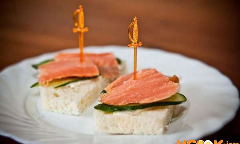 Рецепт бутербродов с красной рыбой