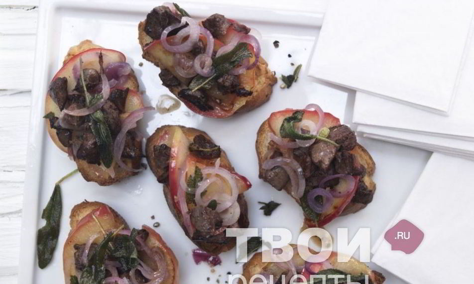 Рецепт бутербродов с печенью