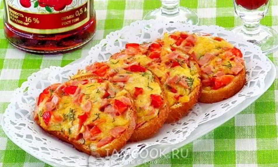 Рецепт горячих бутербродов деревенский завтрак