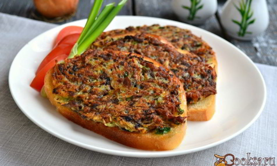 Рецепт горячих бутербродов с картофелем и грибами