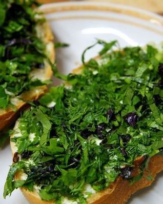 Зеленые бутерброды