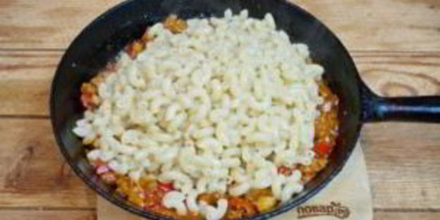 макароны чизбургер