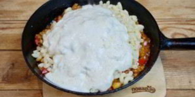 макароны чизбургер