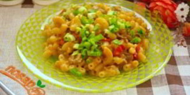 макароны чизбургер