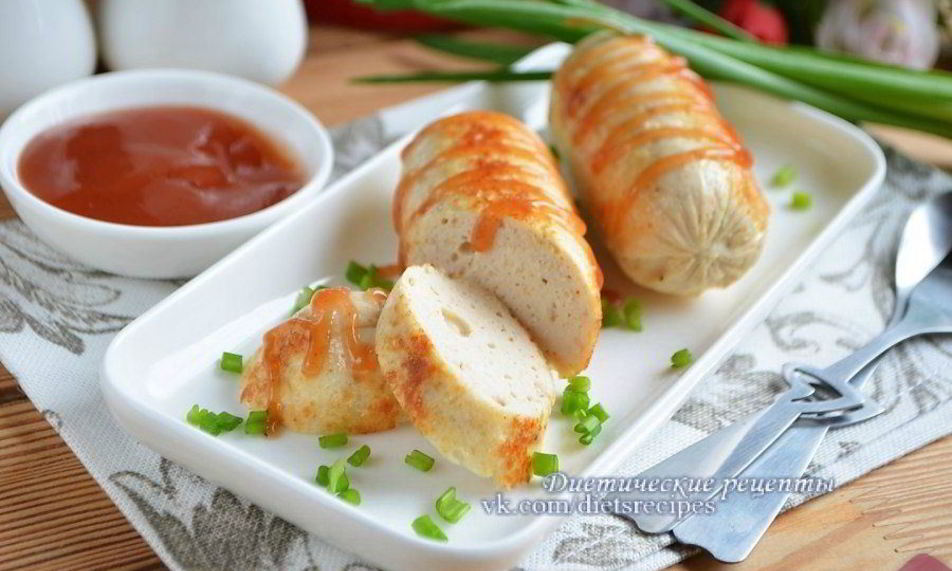 Рецепт домашних куриных сосисок