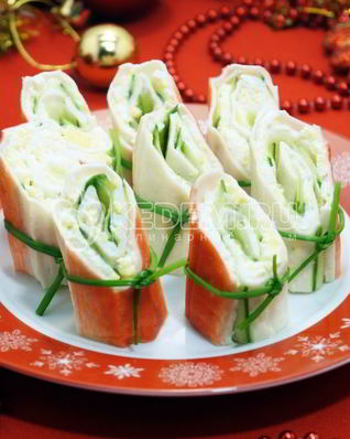 Фаршированные крабовые палочки