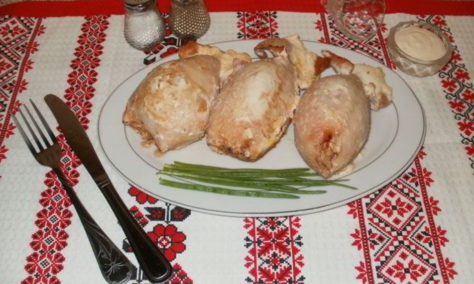 Рецепт фаршированных кальмаров с рисом и яйцом