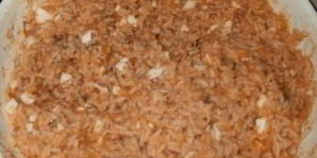 фаршированные кальмары с рисом и яйцом