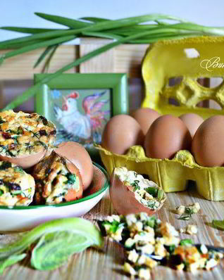 Фаршированные куриные яйца