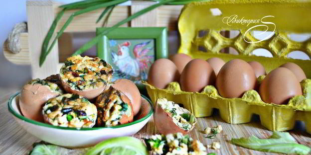 фаршированные куриные яйца