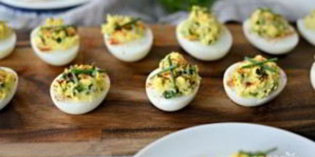 фаршированные вареные яйца