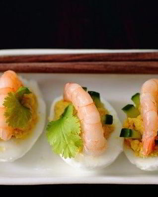 Фаршированные яйца фьюжн