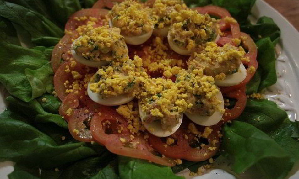 Рецепт фаршированных яиц мимоза