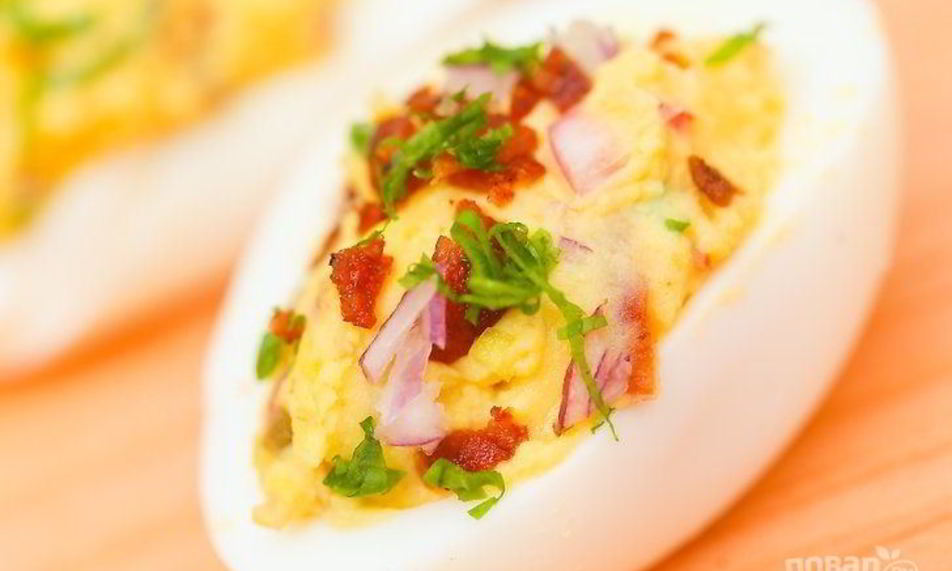 Рецепт фаршированных яиц с авокадо