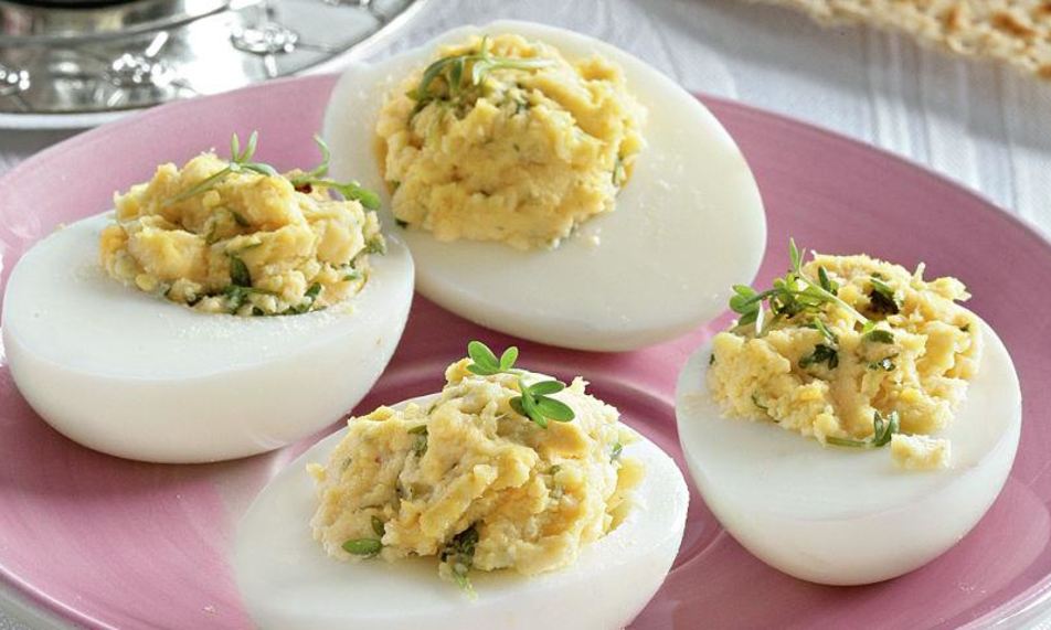 Рецепт фаршированных яиц с хренома