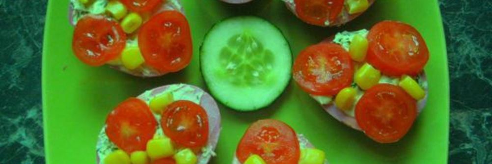 Гламурные фаршированные яйца