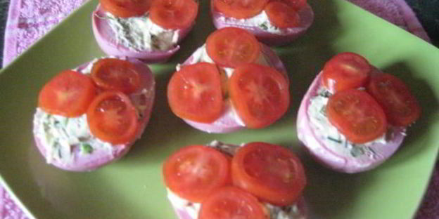 гламурные фаршированные яйца