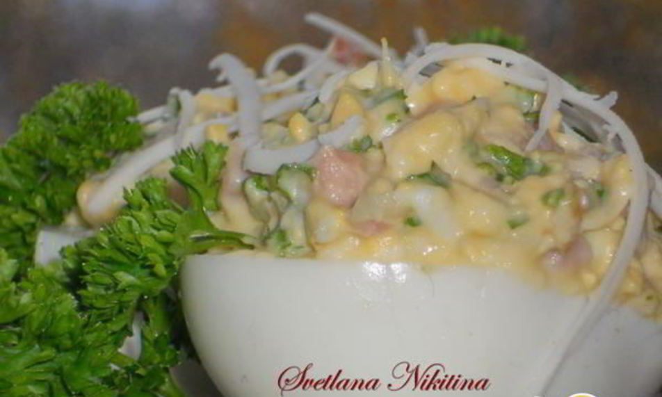 Рецепт яиц фаршированных балыком