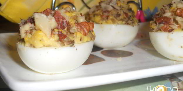 яйца фаршированные с грибами