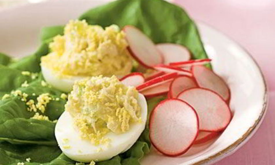 Рецепт яиц фаршированных с сыром