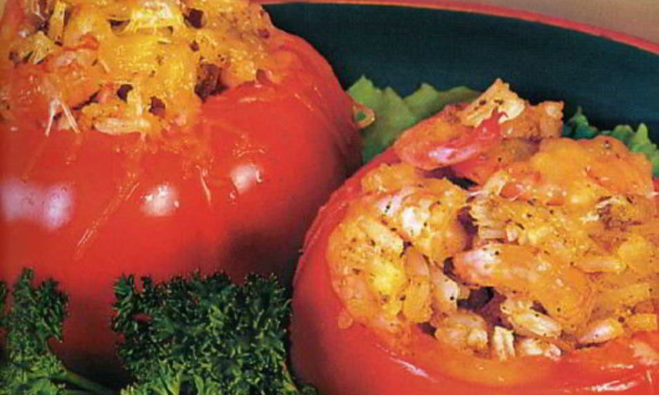 Рецепт горячей закуски из помидоров с креветками