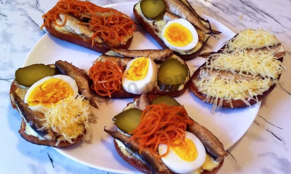 Рецепт бутербродов со шпротами гренки