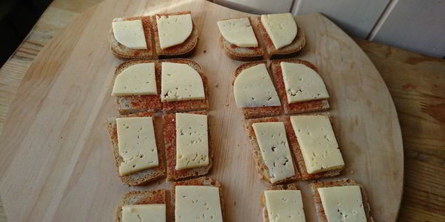 горячие мини-гренки