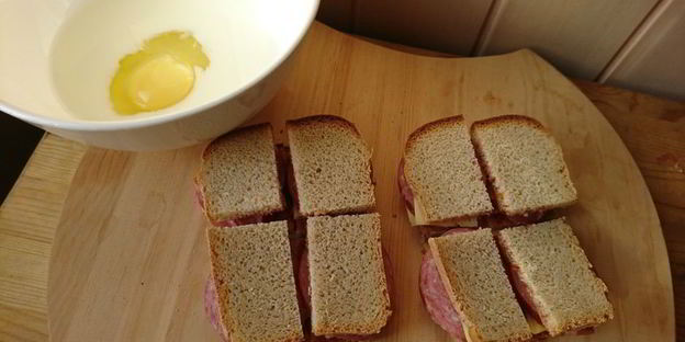 горячие мини-гренки