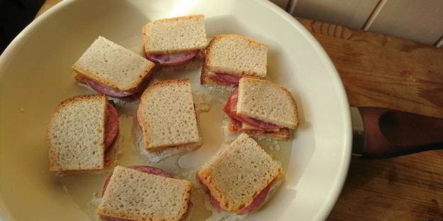 горячие мини-гренки