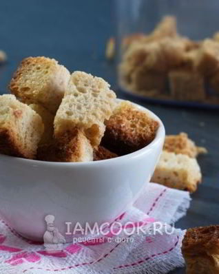 Гренки из белого хлеба в духовке