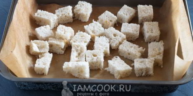 гренки из белого хлеба в духовке