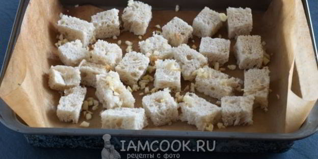 гренки из белого хлеба в духовке