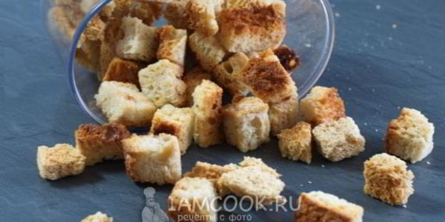 гренки из белого хлеба в духовке