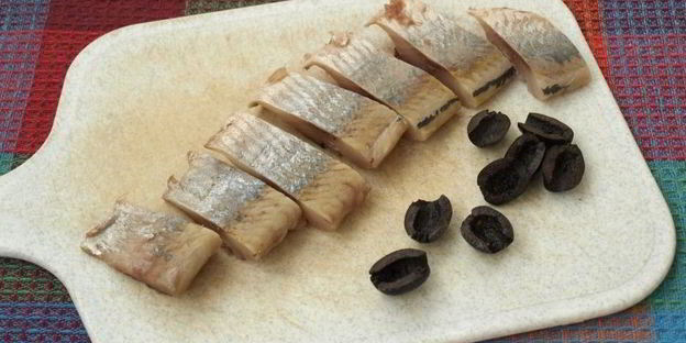 гренки из ржаного хлеба с сельдью