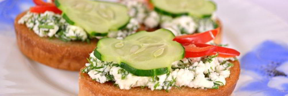 Гренки с брынзой