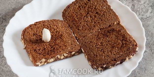гренки с чесноком на сковороде