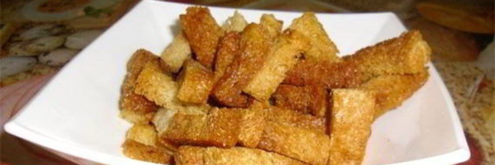 Гренки с чесноком в духовке