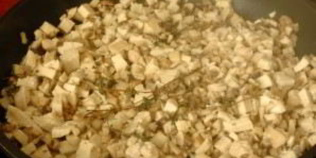 гренки с грибами