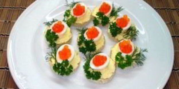 гренки с икрой