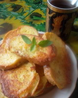 Гренки с картофелем и брынзой