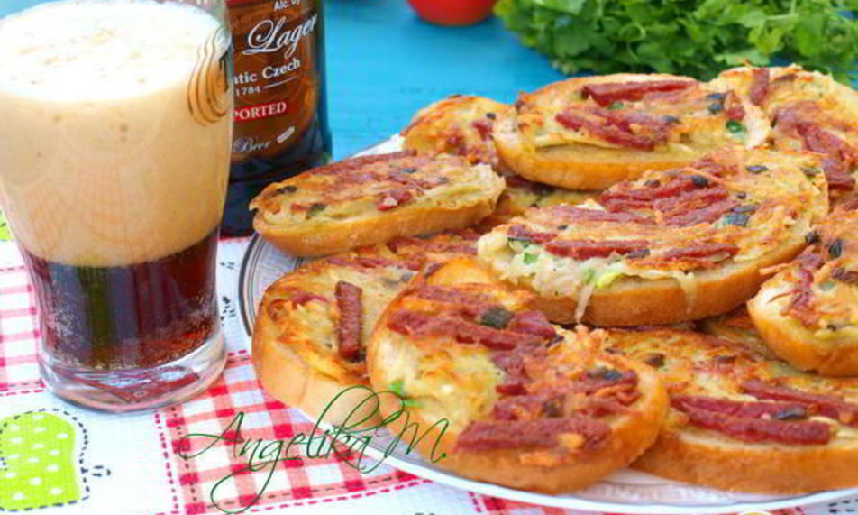 Рецепт гренков с колбасоя и картофелема