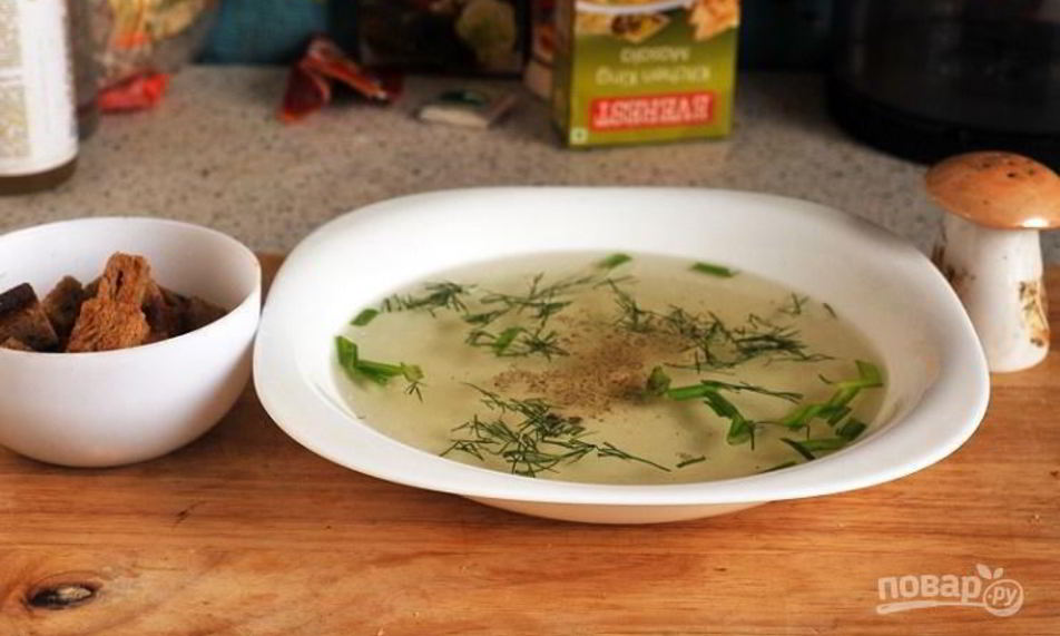 Рецепт гренков с куриным бульоном