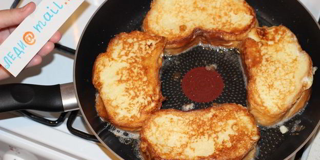 гренки с молоком и яйцом